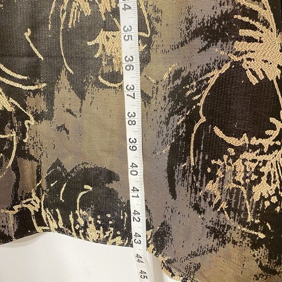 Aidan Mattox Fit & Flare Midi Dress 10 Floral Metallic Party Wedding Fairy Glam - Picture 6 of 10